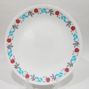 Corelle NORDIC BLOOM 8.5 LUNCH PLATE Ansa Wildflowers Floral Rasberry Teal Gray
