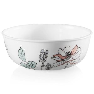 CORELLE Signature POPPY PRINT 16-oz Soup Cereal BOWL *Pale Pink & White Floral