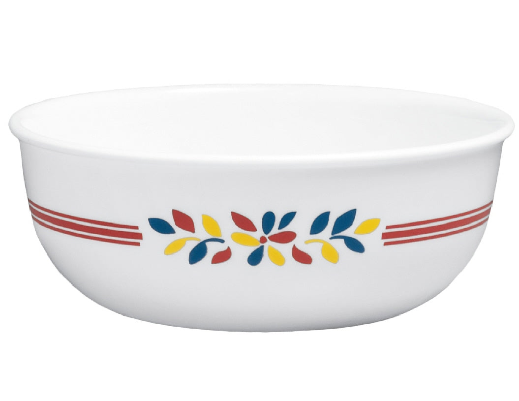 Corelle PRAIRIE GARDEN 16-oz SOUP Cereal BOWL **Choose: RED or GRAY Floral Motif - Image 2