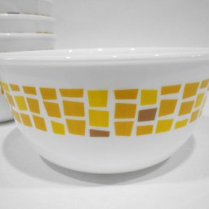 NEW 1 Corelle PRECIOUS COLORS 28-oz SOUP BOWL Mosaic Tiles AMBER Yellow Gold