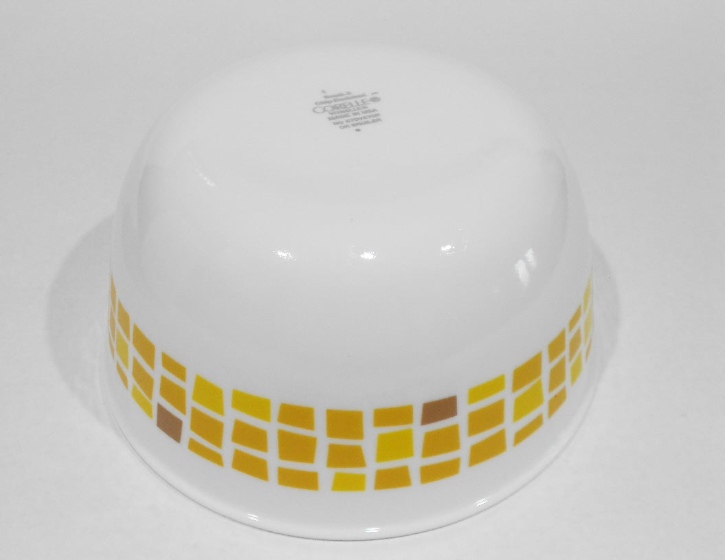 NEW 1 Corelle PRECIOUS COLORS 28-oz SOUP BOWL Mosaic Tiles AMBER Yellow Gold - Image 2