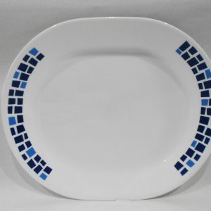 CORELLE Precious Colors SERVING PLATTER Entree Plate *Mosaic Tiles SAPPHIRE BLUE