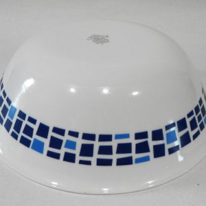 1 Corelle PRECIOUS COLORS 1-Qt SERVING BOWL Vegetable Mosaic Tiles SAPPHIRE BLUE