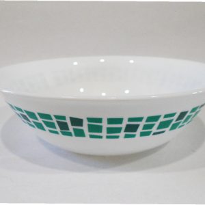 1 Corelle PRECIOUS COLORS 1-Qt SERVING BOWL Vegetable Mosaic Tiles EMERALD GREEN