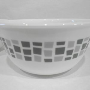 1 Corelle PRECIOUS COLORS 28-oz SOUP BOWL Mosaic Tiles PLATINUM SILVER GRAY