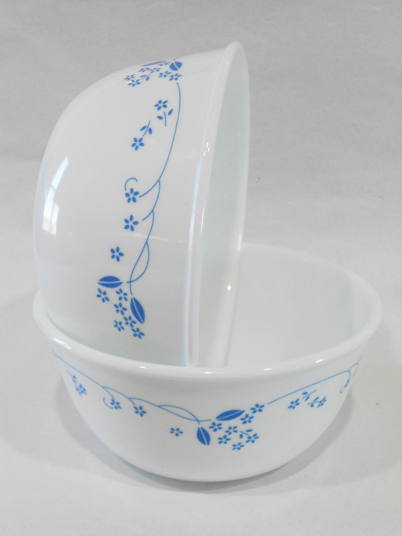 2 Corelle PROVINCIAL BLUE 28-oz SUPER SOUP BOWLS Cereal *English Garden Flowers