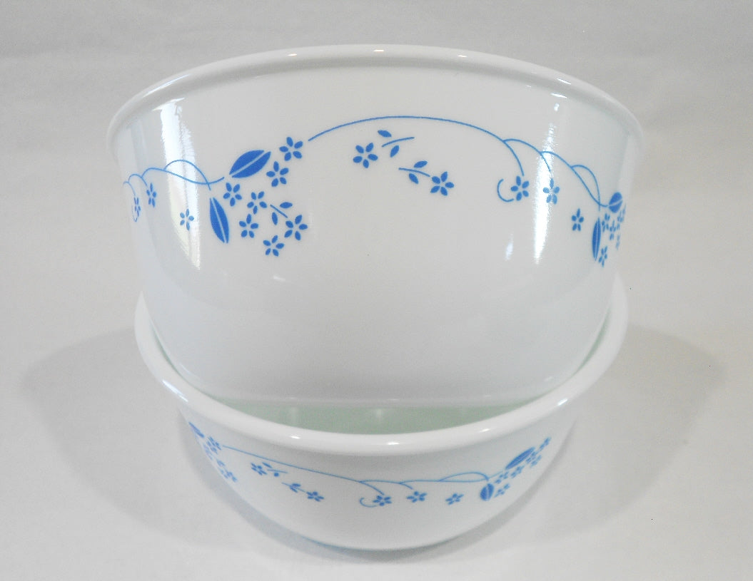 2 Corelle PROVINCIAL BLUE 28-oz SUPER SOUP BOWLS Cereal *English Garden Flowers - Image 3