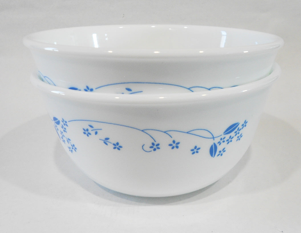 2 Corelle PROVINCIAL BLUE 28-oz SUPER SOUP BOWLS Cereal *English Garden Flowers - Image 4