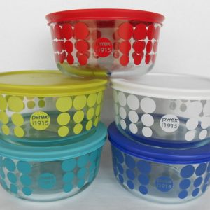NEW Pyrex 100th Anniversary 1915 POLKA DOTS 4-Cup Storage Bowl *U-Pick Color!