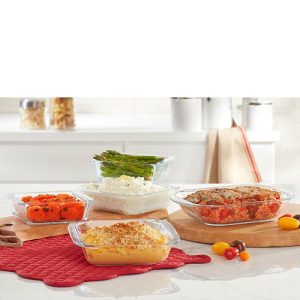 5-pc PYREX LITTLES Small Single-Serve Glass BAKEWARE Set **Toaster Oven Size