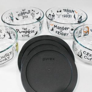 8-pc PYREX Nightmare Before Christmas HALLOWEEN Storage Set FRIGHT SPOOKY