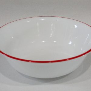 1 Corelle RED RIM 18 oz SOUP CEREAL BOWL Winter Holly /Hot Dots /Holiday Stitch