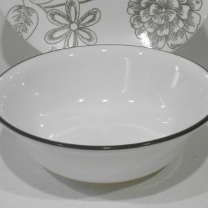 NEW 1 Corelle REMINISCE 18-oz SOUP BOWL 6.25 Cereal Salad GRAY GREY RIM