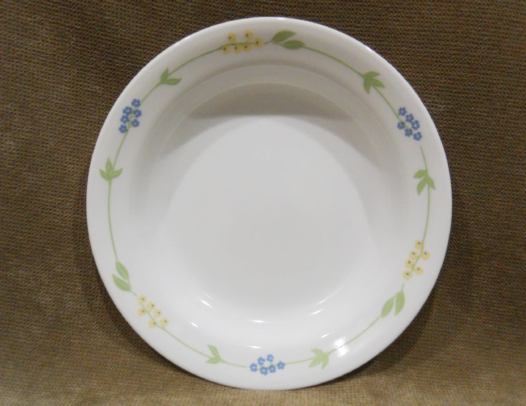 Corelle SECRET GARDEN 15-oz Flat RIMMED SOUP BOWL Pasta Stew 8 1/2 Floral