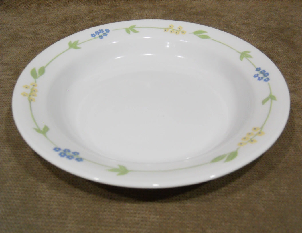 Corelle SECRET GARDEN 15-oz Flat RIMMED SOUP BOWL Pasta Stew 8 1/2 Floral - Image 2