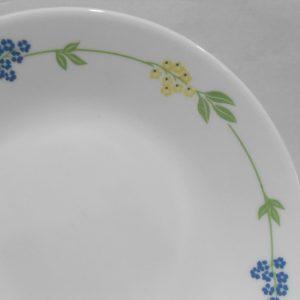 1 Corelle SECRET GARDEN 6.75 BREAD / Appetizer Plate *Tiny Blue Yellow Floral