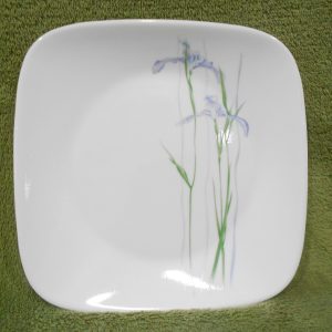 1 CORELLE Square SHADOW IRIS 6.5 BREAD PLATE Appetizer Asian Purple Floral