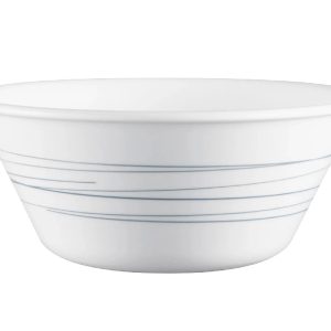 1 Corelle Signature SILVER STRANDS 21.5-oz SOUP Cereal BOWL *Crisscross Blue Gray Lines