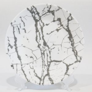 Corelle STONE GREY 6 3/4 BREAD PLATE Appetizer Dessert *Silver Gray Marble Asher