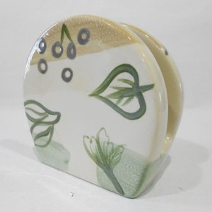 HTF Corelle Coordinates TEXTURED LEAVES Tabletop Napkin Holder Stoneware