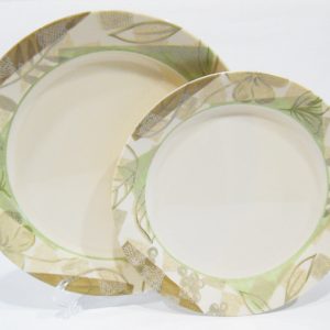 NRM CORELLE Sandstone TEXTURED LEAVES *Choose: 10 1/4 DINNER or 9 LUNCH Plate