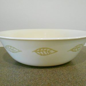 Corelle TEXTURED LEAVES 1-Qt SERVING BOWL Sandstone Beige Vegetable Popcorn
