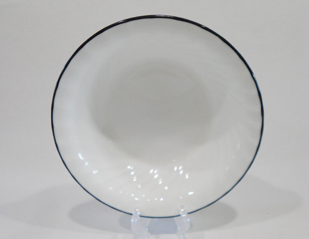 1 NRM Corelle TIGER LILY 18-oz SOUP BOWL Cereal Enhancements Black Swirl Rim - Image 3