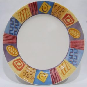 1 Corelle TRIBAL Sandstone 7 1/4 BREAD PLATE Dessert Pie *African Colorful