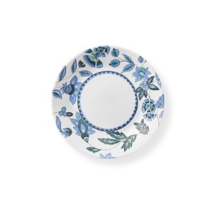 NEW Corelle VERANDA 6 3/4 Bread PLATE Appetizer Blue Aqua Gray *Seaside Floral