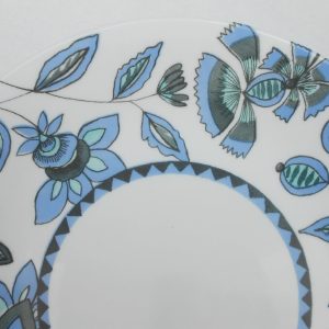 NEW Corelle VERANDA 8.5 LUNCH PLATE Blue Aqua Gray *Seaside Floral