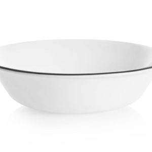 Corelle DARK GREY RIM 18-oz SOUP BOWL Cereal Salad *Veranda Reminisce Misty