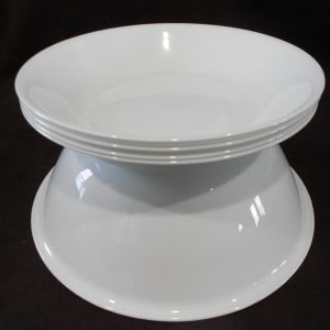 5-pc Corelle WINTER FROST WHITE Snack Set 2-Qt SERVING & 20-oz PASTA Soup BOWLS