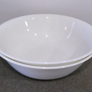 MINT 2 Corelle 1-Qt SERVING BOWLS 8 1/2 WARM WHITE / IVORY / LIGHT CREAM Colored
