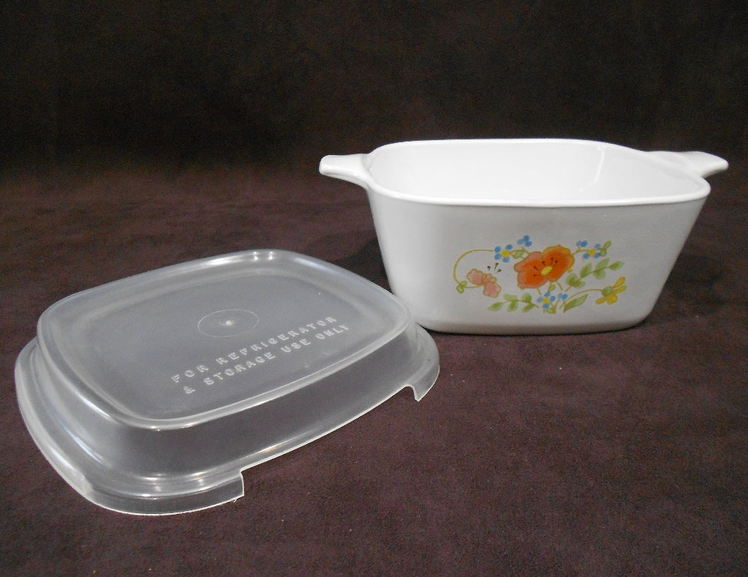 NEW 2-pc CORNING Corelle P43 WILDFLOWER Petite Pan & COVER Lid Microwave Dish