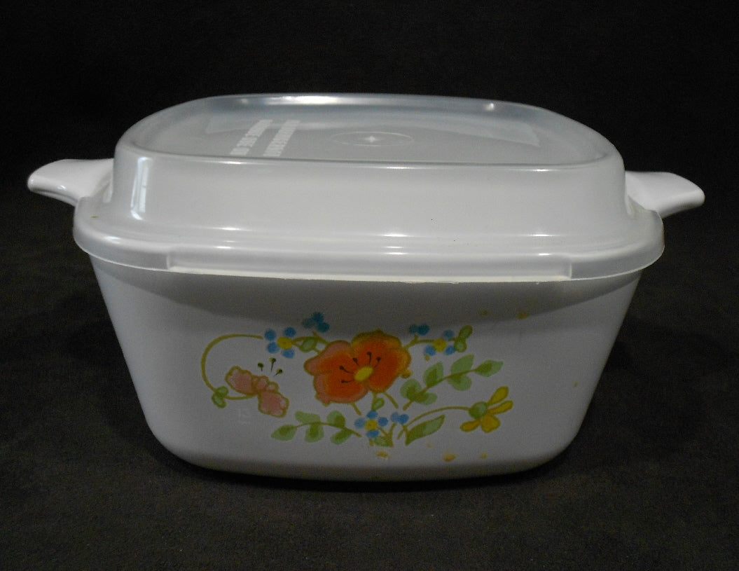 NEW 2-pc CORNING Corelle P43 WILDFLOWER Petite Pan & COVER Lid Microwave Dish - Image 3