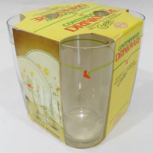 NEW 4 Corelle WILDFLOWER 12-oz TUMBLER GLASSES 5.5 Drinkware *Orange Blossom