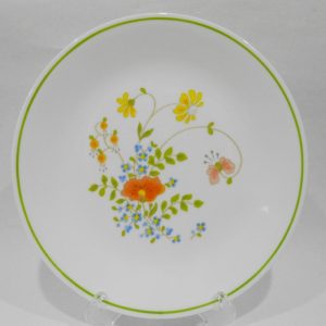 NR MINT Corelle Corning WILDFLOWER 8.5 LUNCH PLATE Colorful Orange Poppy