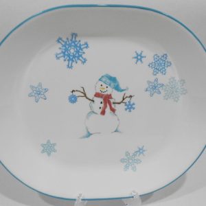 Corelle WINTER MAGIC 12 x 10 SERVING PLATTER Meat Plate Entr??e Tray *Snowman Snowflakes