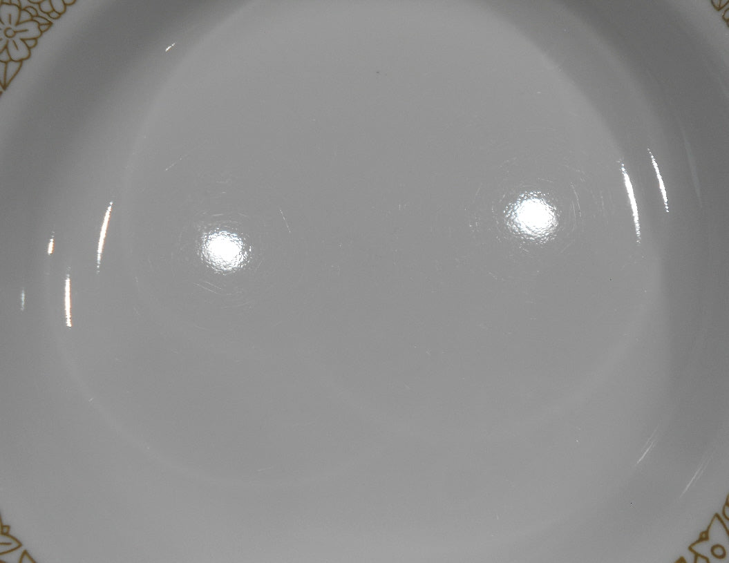 1 Corelle WOODLAND BROWN 15-oz BOWL Flat Rimmed Soup Plate *Floral Leaves - Image 5