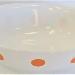 1 Corelle Orange HOT DOTS Spot On 10-oz DESSERT Sauce BOWL 5 3/8