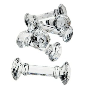 6-pc GODINGER Fine Dining DUMBBELL KNIFE RESTS Elegant Clear 24% Lead Crystal